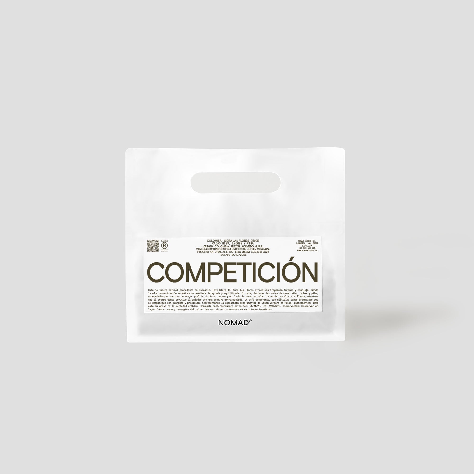 NOMAD – Competicion Sidra Las Flores 250g | Colombia